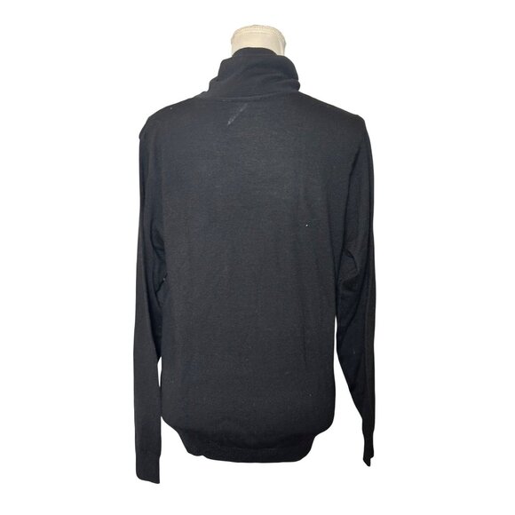 Talbots Womens Black Wool Silk Cashmere Blend Turtleneck Sweater Size L Goth - Picture 2 of 7